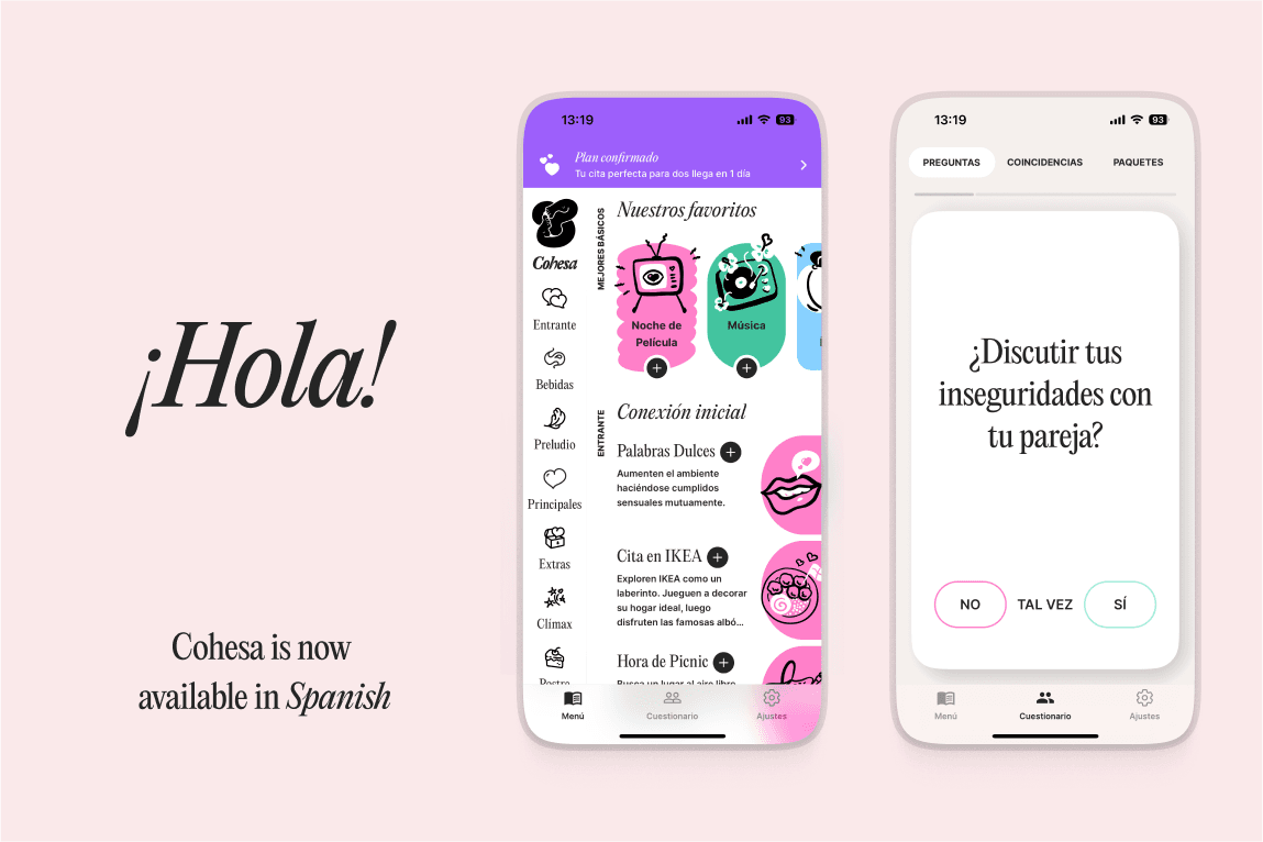 Interfaz de Cohesa en espanol