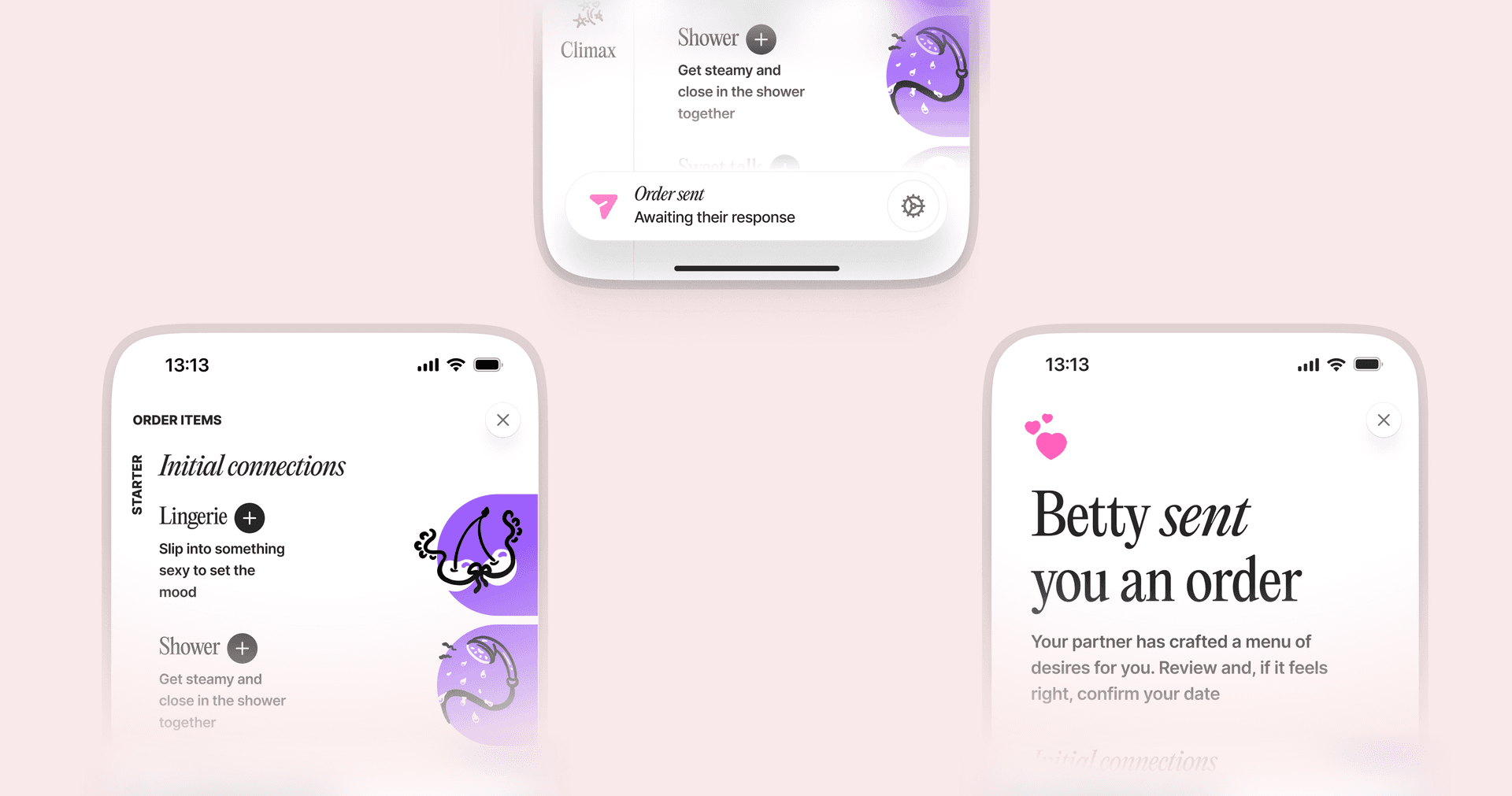 Illustration du menu intime dans Cohesa